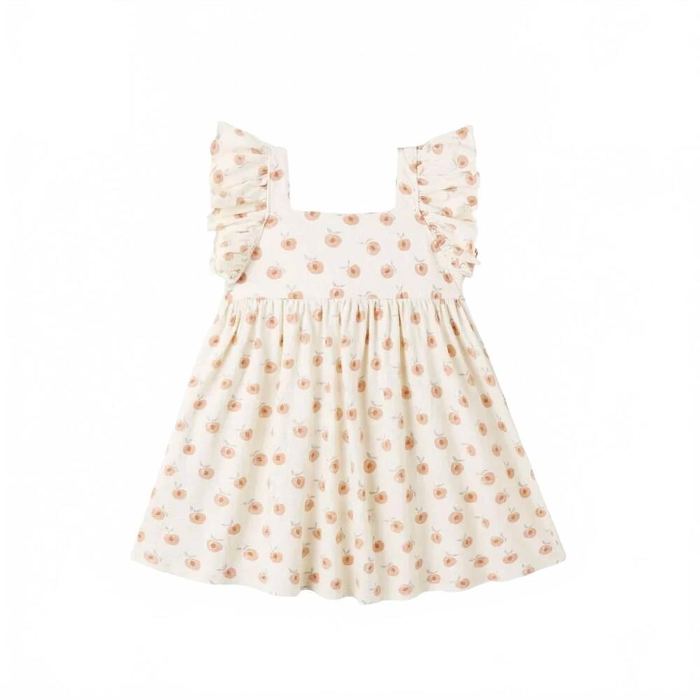 NEW RYLEE + CRU girl's mariposa dress in peaches